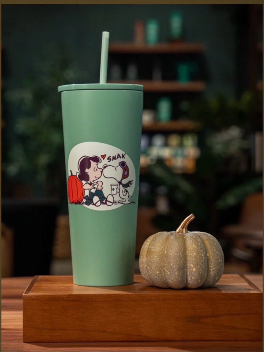 NWT! Starbucks Peanuts stainless steel 24 ounce cold cup